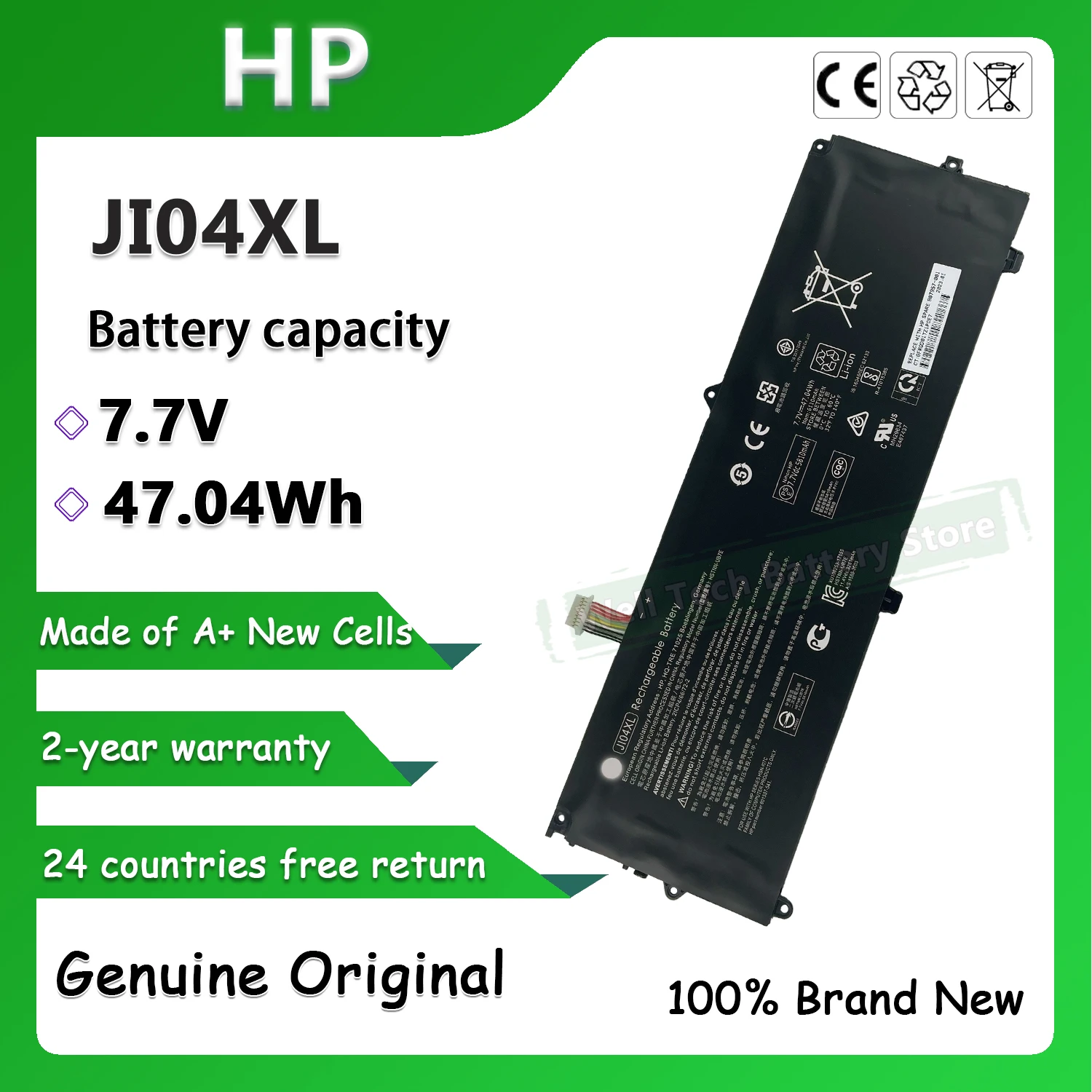 

Оригинальный Горячая Распродажа 7,7 V 47.04Wh JI04XL Аккумулятор для ноутбука HP Elite X2 1012 G2 HSN-I07C