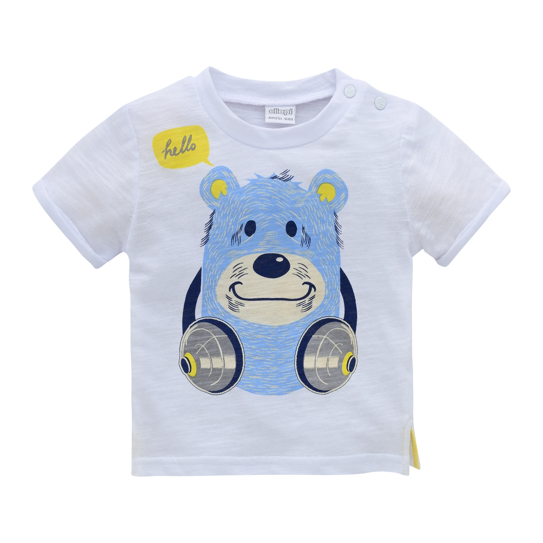 Kavkas Baby Boy T-Shirt Summer 100%Cotton Cartoon Bear Printing Short Sleeve Newborn Baby Shirt camiseta bebe recien nacido