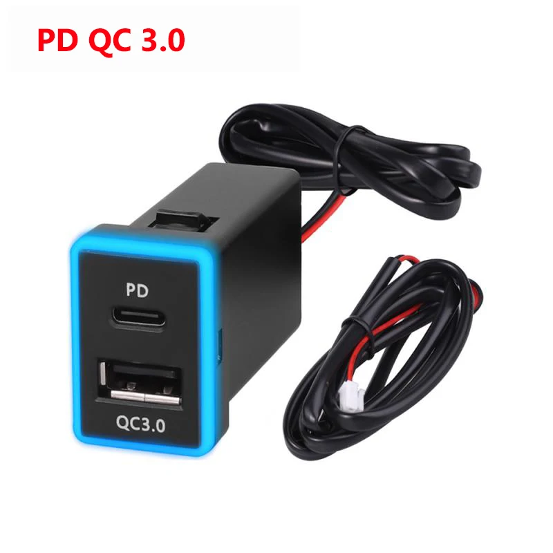 Caricabatterie Auto 12V-24V Con Doppia Porta USB (1A/2.1A), Universale Per Toyota