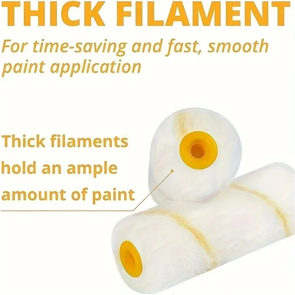 10/11pcs Paint Roller Kit: Get Professional-Looking Walls with 4 Inch Rollers & Covers, For Hotel/Restaurant/Commercial