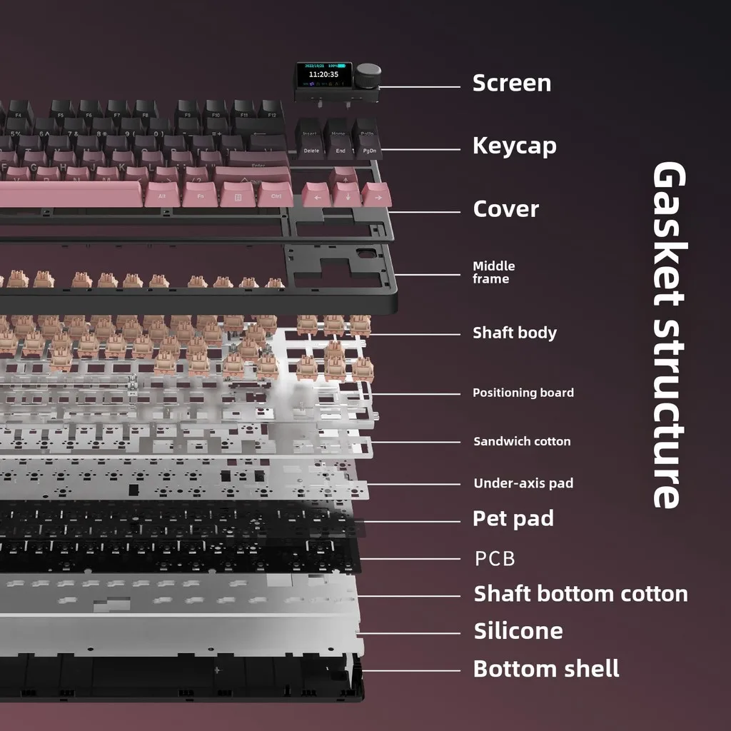 AJAZZ AK870 Plus Wireless Mechanical Keyboard 8000mAh Hot