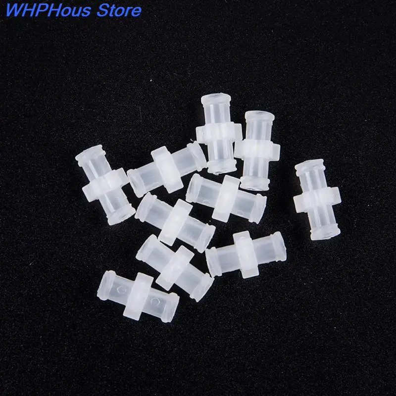 10 Pcs Medical Plastic 4mm Female To Female Coupler Luer Syringe Connector Transparent For Pneumatic Parts Leak Proof