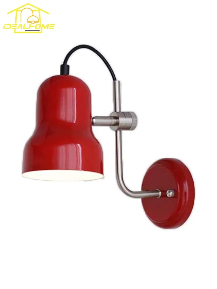 Bauhaus Vintge Medieval Wall Lamp LED E27 Iron Art Atmosphere Adjustable Wall Mounted Bedroom Bedside Study Reading