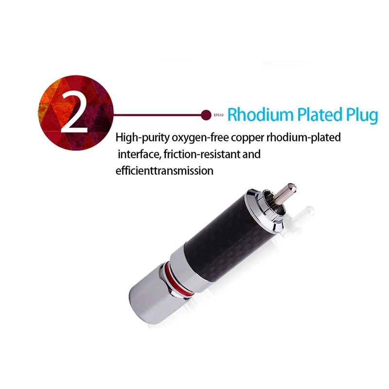 Yytcg-ródio Banhado Speaker Rca Macho Plug Solda Fio Conector Audiophile Elétrica Fibra de Carbono Adaptador Splice Áudio Jack Pcs - Image 5