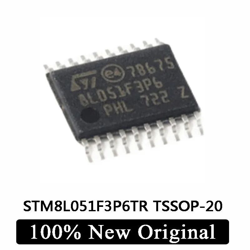 

2pcs 100% Новый оригинал STM8L051F3P6TR 16 МГц 8KB Flash/8-битный микроконтроллер TSSOP-20 IC Чип в наличии