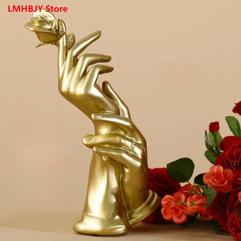 

Скандинавские искусственные роскошные золотые ручные декоративные украшения, шкафчик для телевизора, ресторана, винный шкаф, декоративные украшения