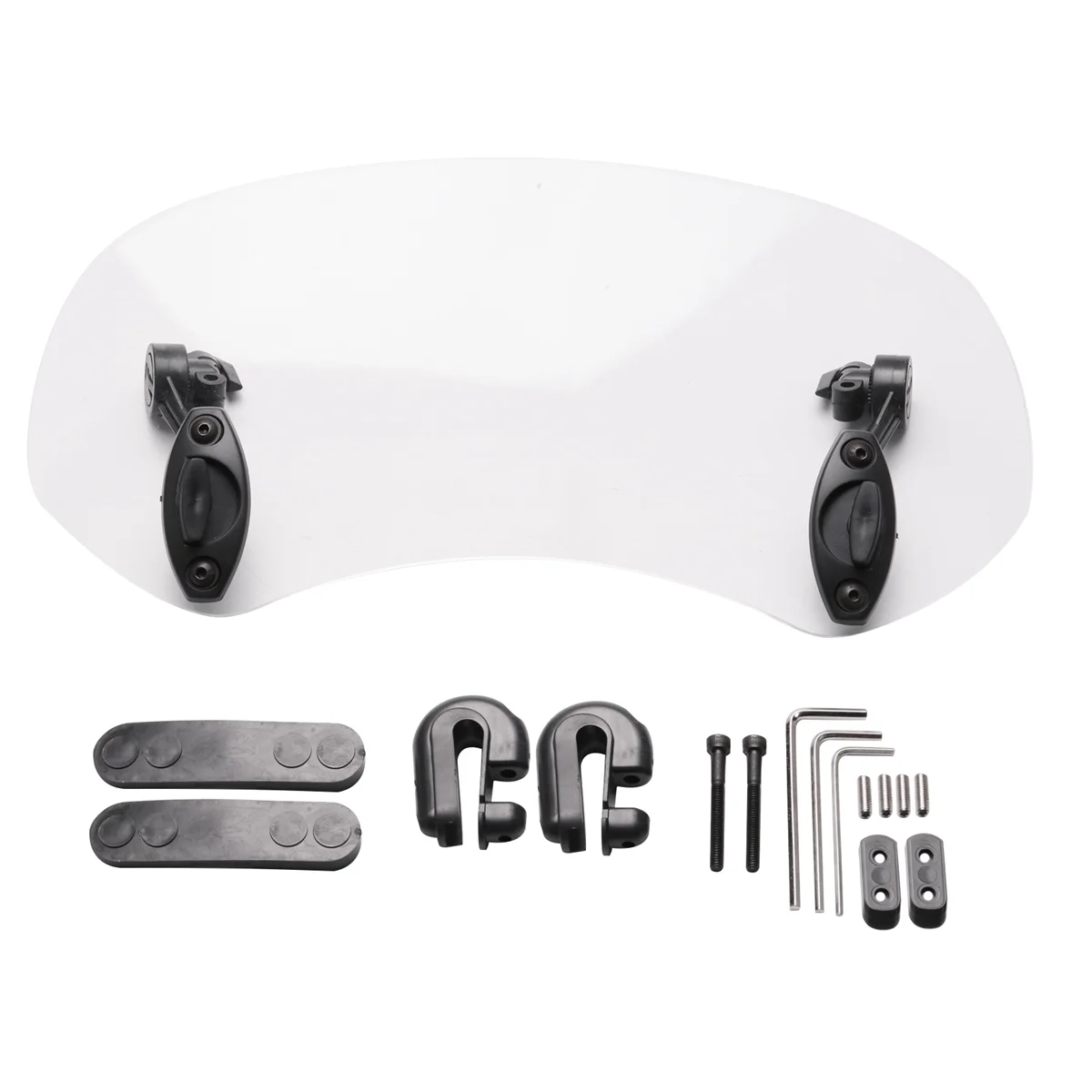 

Transparent Color Universal Motorcycle Adjustable Wind S n Extension Windshield Spoiler Air Deflector 28.5x12x21cm