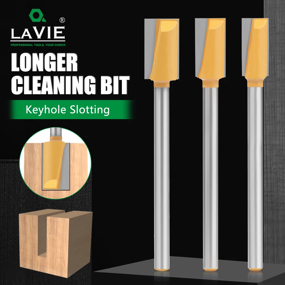 LAVIE 1 Stück 8 mm Schaftverlängerung, langer Boden, Reinigungsbit, Fräser, Holzbearbeitung, C080061430130Y