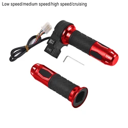 Electric Vehicle Aluminum Alloy Twist Throttle Handle with Adjustable Speed Control (B - red)