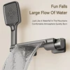 Waterfall Piano Button Gun Gray/White Shower Suit Simple Faucet Hot And Cold Bathroom Bathtub Wall Mounted Bath Mixing Valve 2