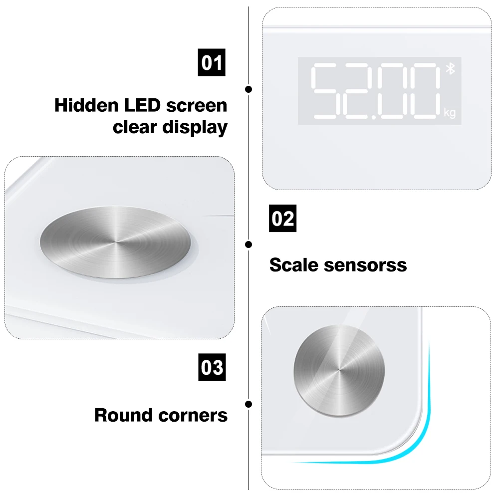 INSMART Weight Scale Bathroom Fat Smart Electronic Composition Analyzer Fashion Selling Precision Bathroom Analyzer Scale
