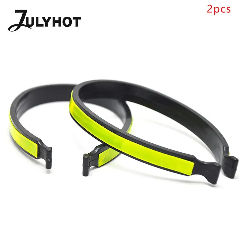

2Pcs Cycling Reflective Trouser Clips Safety Strips Outdoor Cycling Ankle Leg Bike High Visibility Bicycle Pants Windproof Clip
