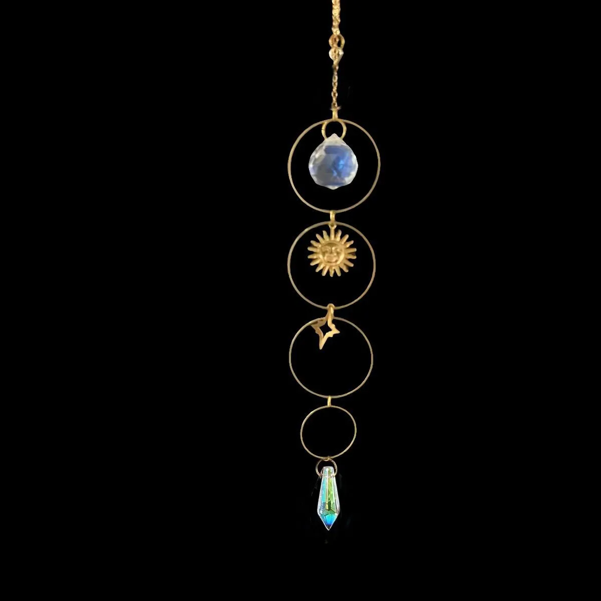1PC Crystal Sun Catcher For Window Hanging Suncatchers Prismas Chain Rainbow Maker Glass Prisms Decor For Home Garden