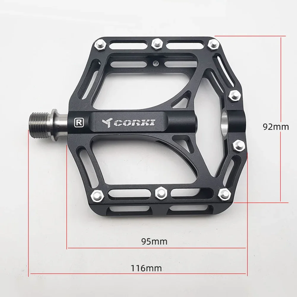 High Quality Bike Pedal 3 Ball Bearings 212g MTB Road Bicycle Strong Crawling 1 Pair 116x98x24mm Titanium Axis