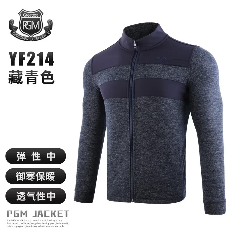 PGM Golf Clothing Autumn/Winter Men's Long Sleeve Jacket Warm Knitted Clothes Men's Clothing