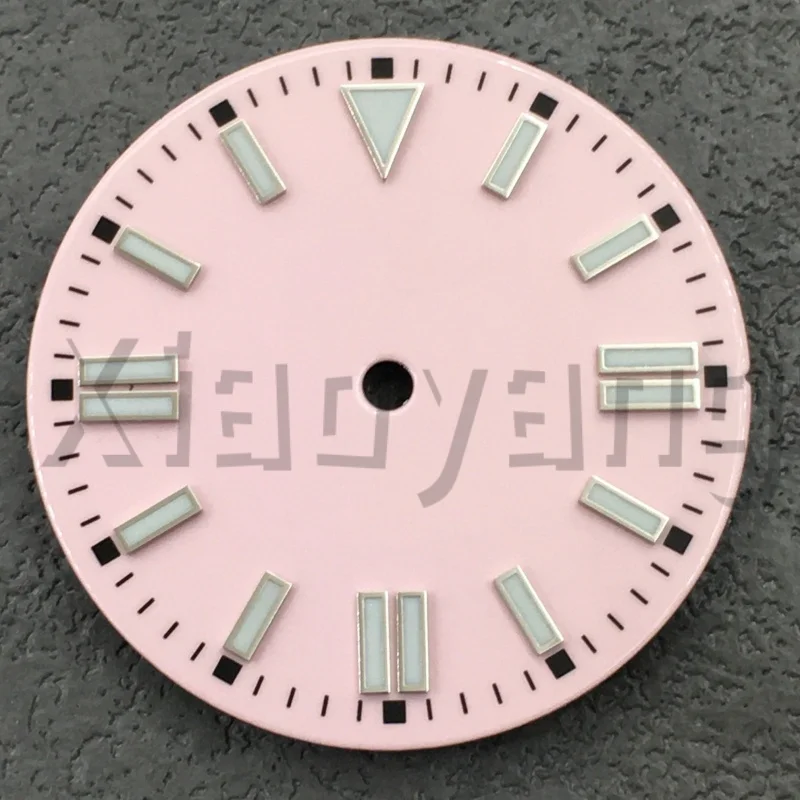 Sterile Glossy Green Luminous Watch Dial, 29mm