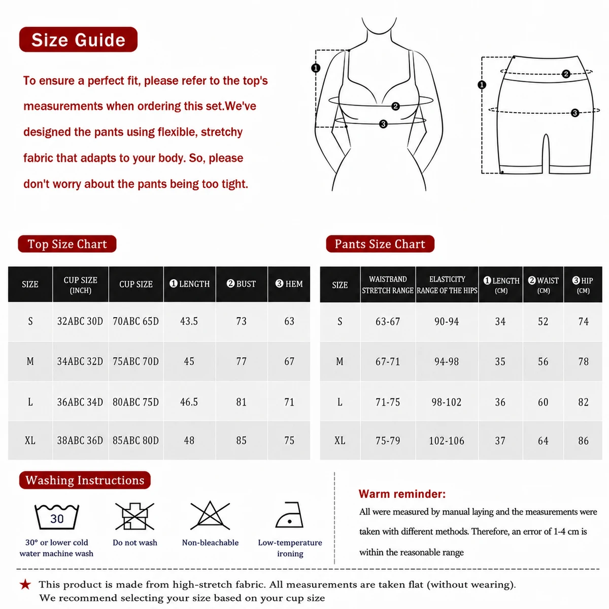 Hearuisavy Sports Set 2Pcs Women High Impact Short Sleeve Sports T-Shirt Breathable Tight Shorts With Pockets Gym Fitness Pants - תמונה 6