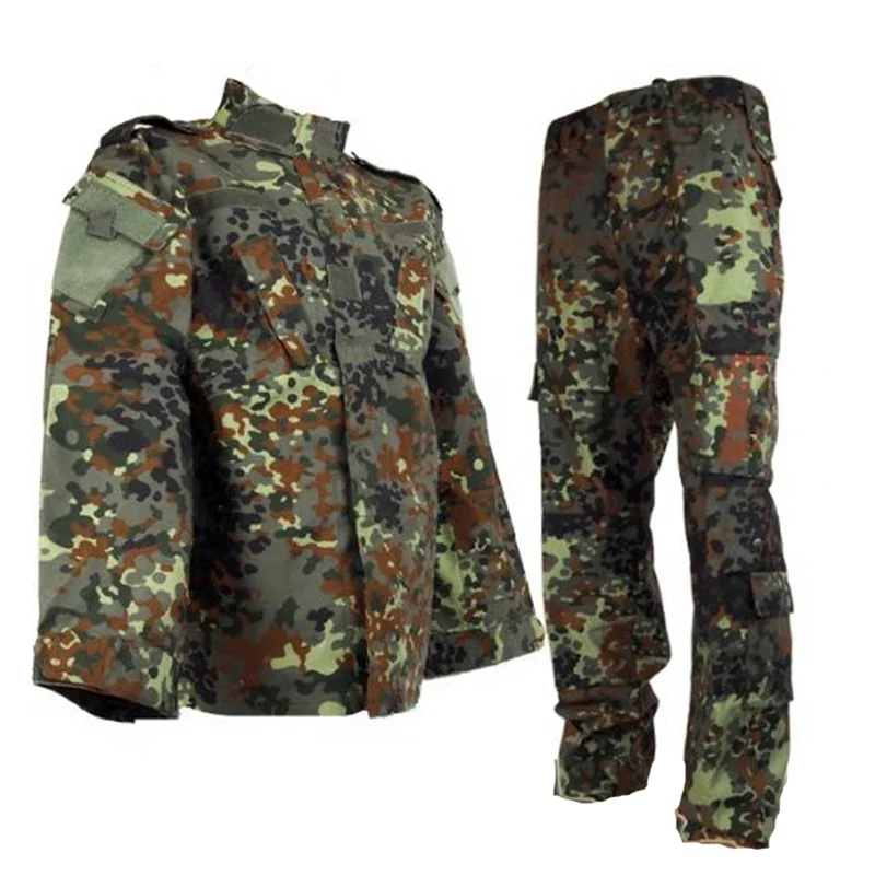 

Военная Униформа BDU для страйкбола, тактическая боевая рубашка и брюки, одежда для пейнтбола и охоты, немецкий камуфляж