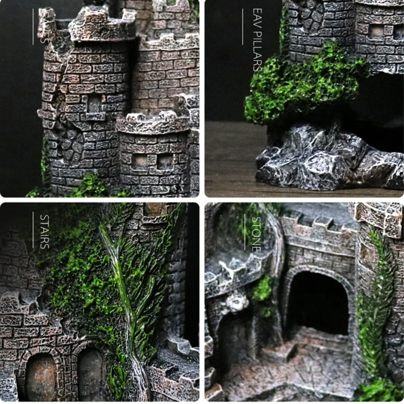 Aquarium Castle Resin Decorations Aquarium Landscaping Castle Fishtanks Decors