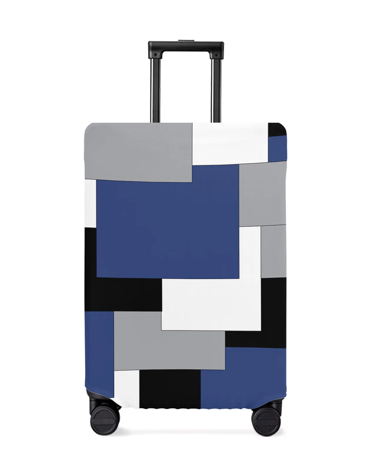 navy-blue-black-grey-patchwork-abstract-art-luggage-cover-stretch-baggage-dust-cover-for-18-32-inch-travel-suitcase-case