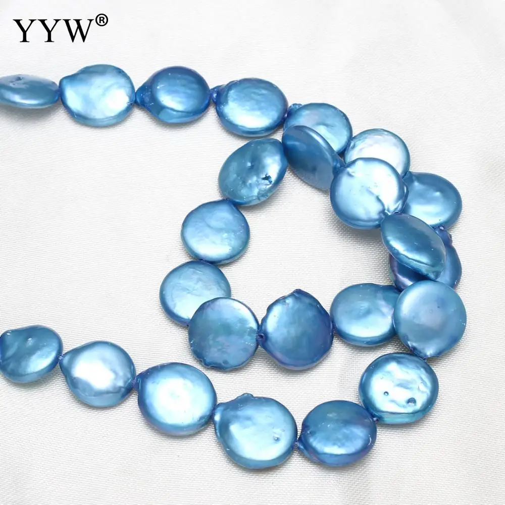 13mm Grade Aaa Natural Freshwater Pearl Beads Coin Baroque Pearl Pearl Beads Hole X 0.8mm Strand For Jewelry Making Necklace