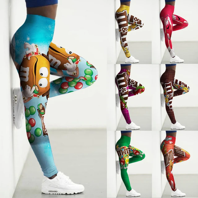 Sports Women Leggings 3D Cartoon Printed Gym Clothing High Waist Yoga Pant Leggins Femme Workout Leggings Sexy Legins Fitness 1