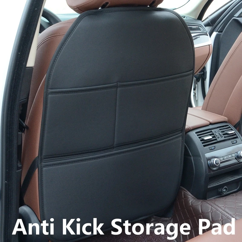 Car Anti Kick Pad Rear Seat Backrest Protection Cover car seat protector PU Leather With Sponge Filling Waterproof Anti Slip Interior Products