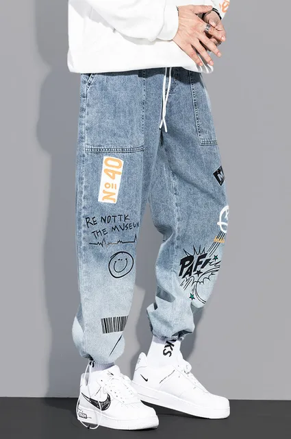 Baggy Jeans Pour Garçons Avec Ceinture Élastique Jean Baggy Garcon