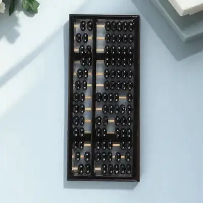 1Pcs 정신 수학 주판 13-로드 디자인 부드러운 표면 어린이를위한 나무 수학 학습 도구 두뇌 발달 훈련