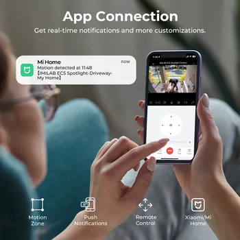 IMILAB EC5 -Smart Security System Kit, Outdoor Video Surveillance, Wireless App Control, Floodlight Camera, Wi-Fi, 2K 3