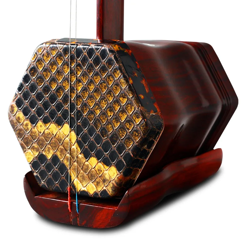 African Sandalwood Erhu Suzhou Erheen Learning Performance Tribe Erhu Two Strings Violin Comes with Case and Accessories