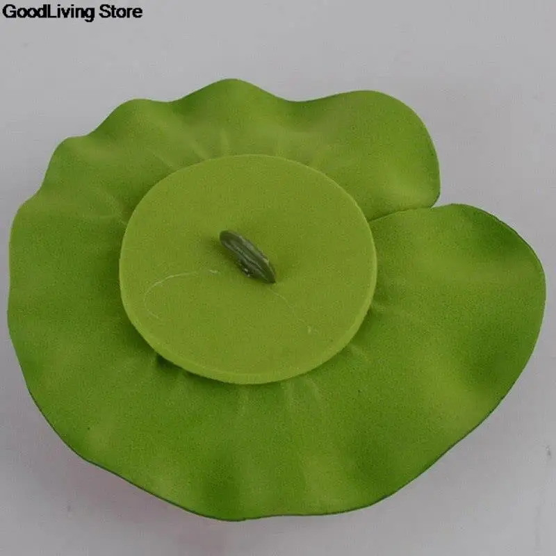 Eva Plastic 10cm Artificial Lotus Water Lily Floating Flower Pond Tank Plant Ornament Home Garden Pond Decoration 1PC
