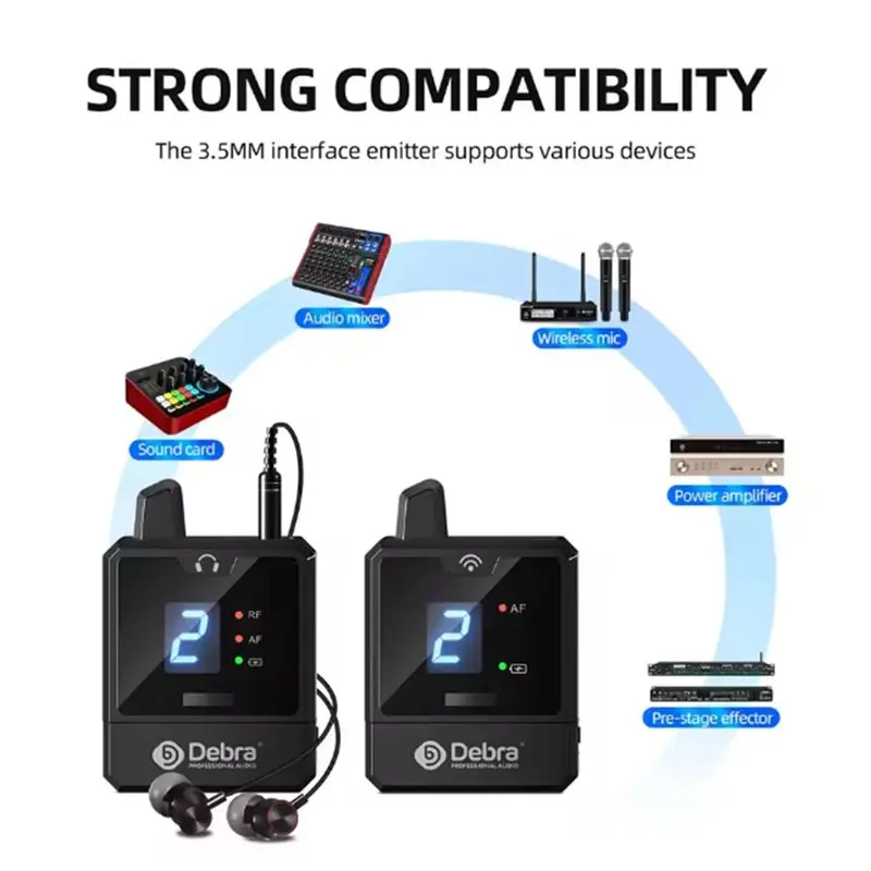 DEBRA PROFESSIONAL AUDIO 오디오 IEM Er-Mini Protable Li-On 오디오 전문 무대 모니터링용 충전식