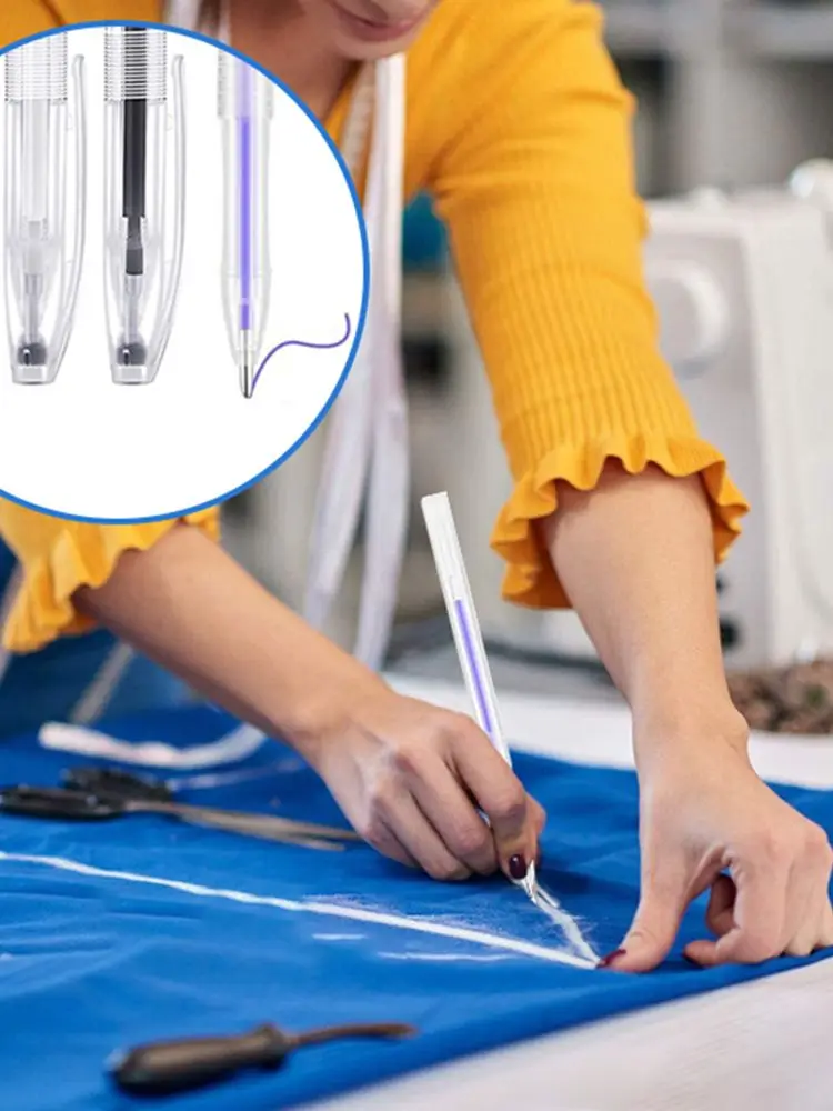 Description Picture 6 of item100Pcs Heat Erasable Pens Refill for Fabric Fabric Marking Pens Refill Markers for Quilting Sewing DIY Dressmaking Tailors Chalk