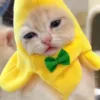 Fashion Pet Headwear Cute Banana Shape Hat With Bow Soft Comfortable Pet Headpiece Pet Cat Clothing Accessories Pet Supplies 5