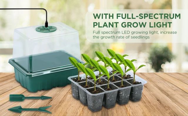 Kit Serra Miniature MOYKSRR - 10 Vassoi Con Cupole, Per Germinazione Semi E Talee - Foto 4
