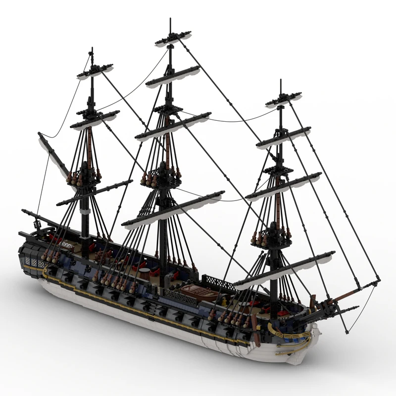 

7273PCS MOC European Medieval Frigate Surveillante French 44-gun frigate DIY creative ideas warship childToy Gift buildingblocks