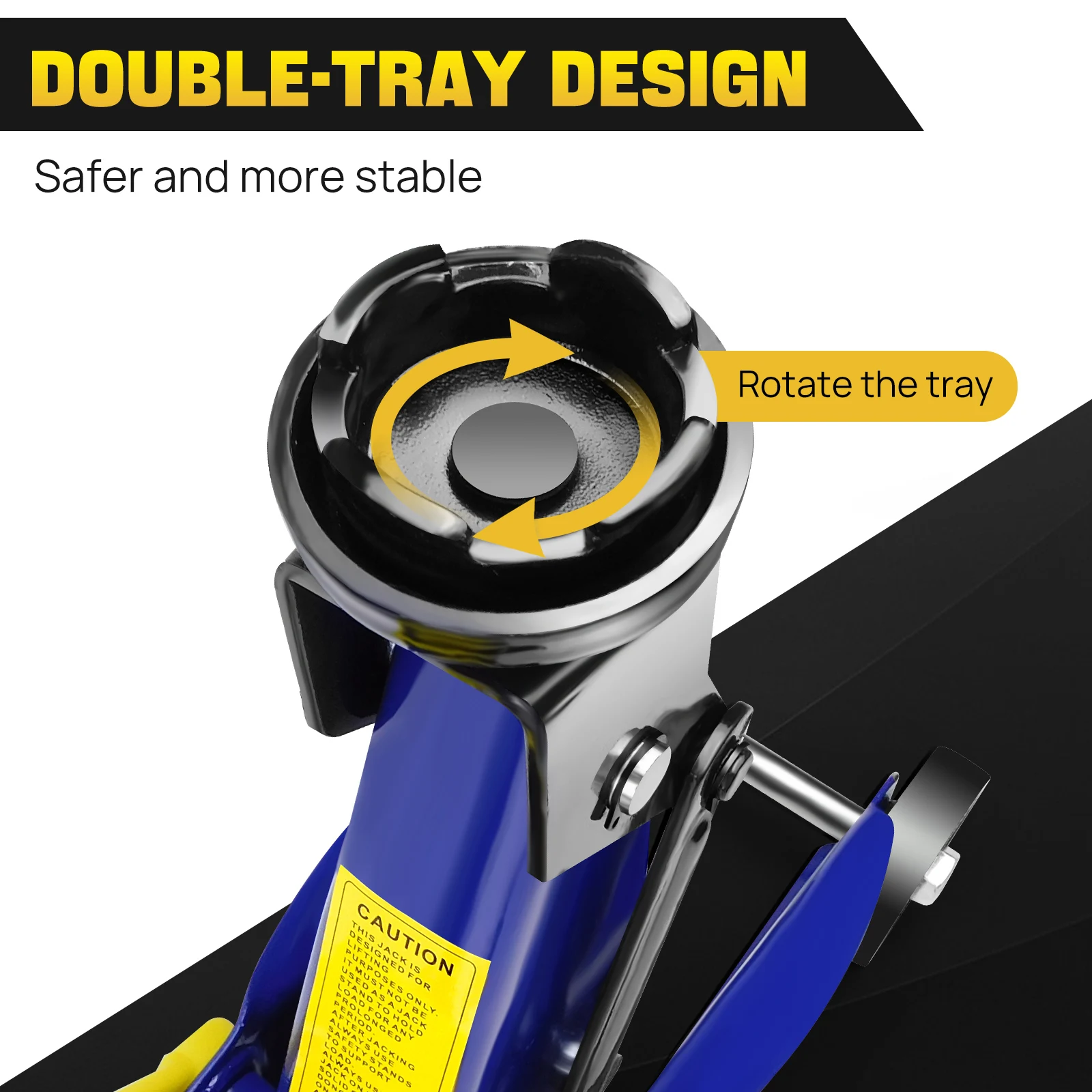 Topudsigt over hydraulisk donkraft med løftepude