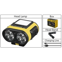 Enhanced Rechargeable Waterproof Headlamp with Multiple Modes (C Headlamp)