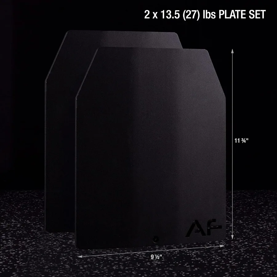 27LB Weight Vest Plates for Tactical Weighted Vests – WODs, Workout, Strength and Endurance Training, Running – 3D Curved Ergono