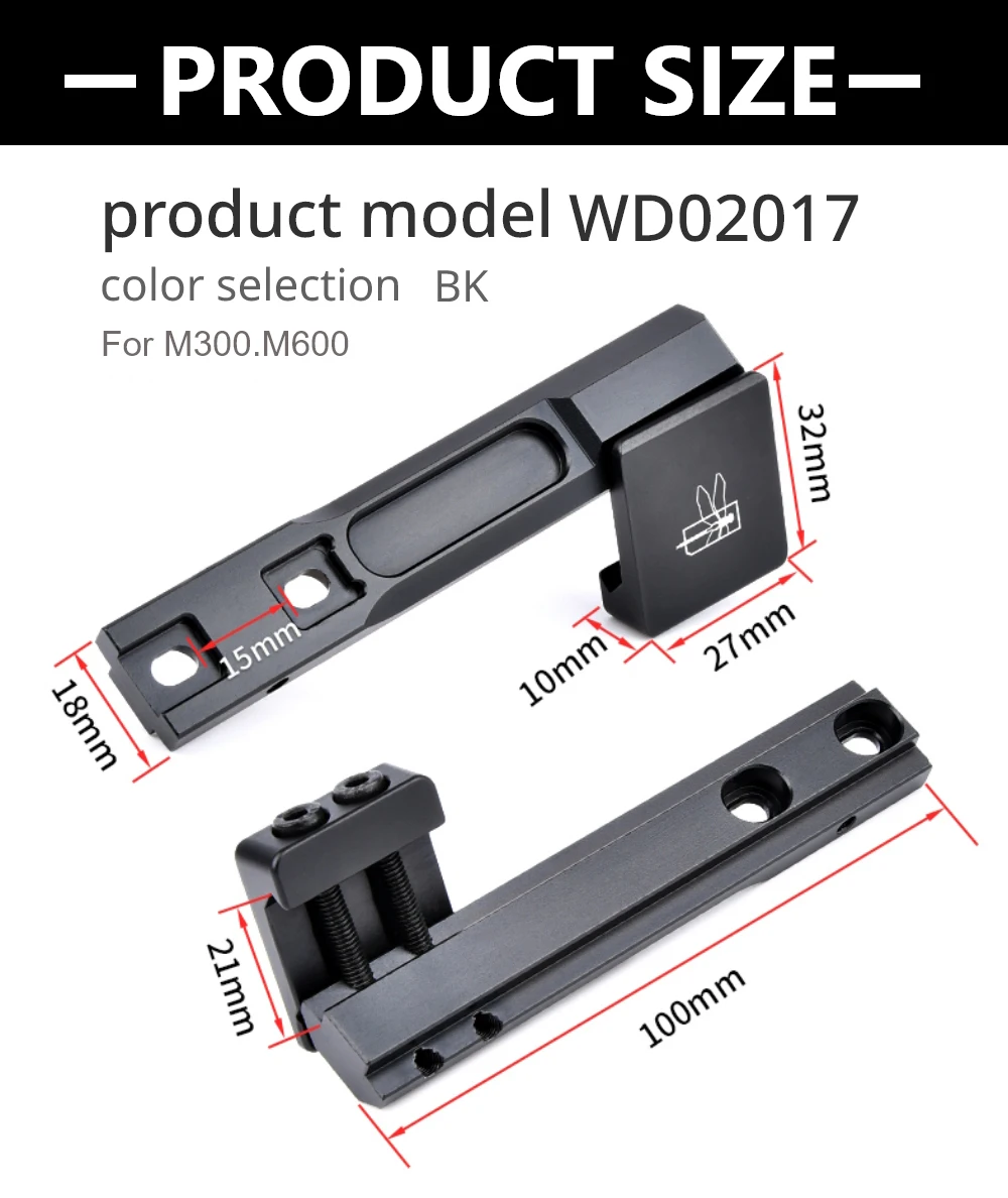 Description Picture 3 of item20mm Picatinny Rail Offset Adaptive Long Bar Lights Mount Rifle Surefire M300 M600 Weapon Flashlight Base Airsoft Accessories