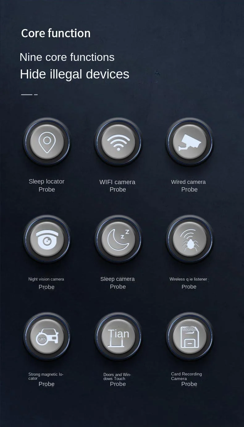 Anti-candid Camera RF Detector Anti Thef Eavesdropping Monitor SIM Wireless WIFI Signal Inspect Finder GPS Jammer Hotel Detector hidden camera detector infrared camera detector camera detector signal detector