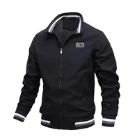 Veste décontractée à col montant pour homme, printemps et automne, pour activités de plein air, coupe-vent, cyclisme, pêche, randonnée, extensible 2