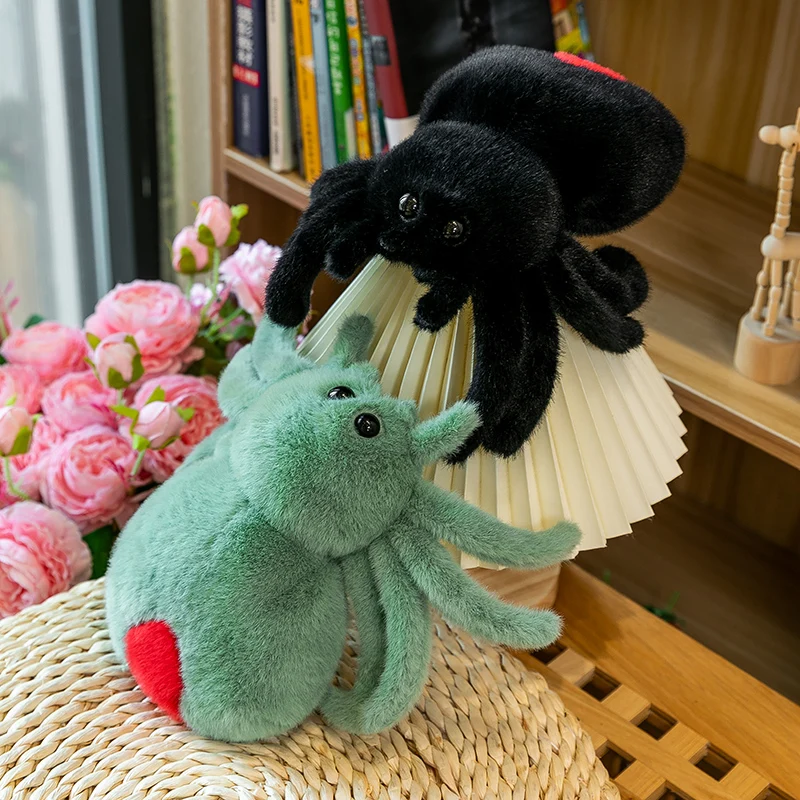 

Simulation Black Spider Jumping Spider Doll Crawling Pet Doll Plush Cute Reptile Plush Toy Super Cute Doll