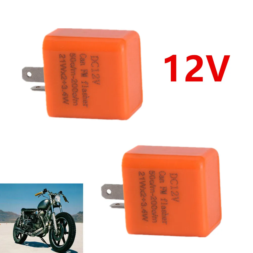 2 Pin Speed Adjustable LED Flasher Relay Motorbike Turn Signal Indicator 12V UK 