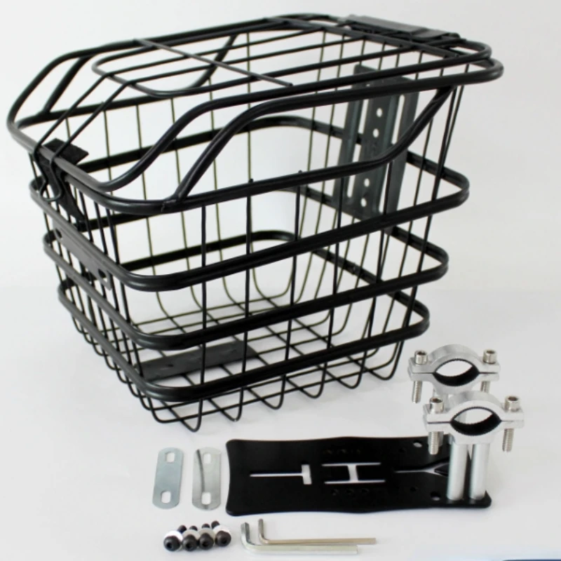 thumbnail image 2 of Simhoa Front & Rear Bike Basket - Large Metal Storage Basket For Mountain & Road Bikes 2 of 10