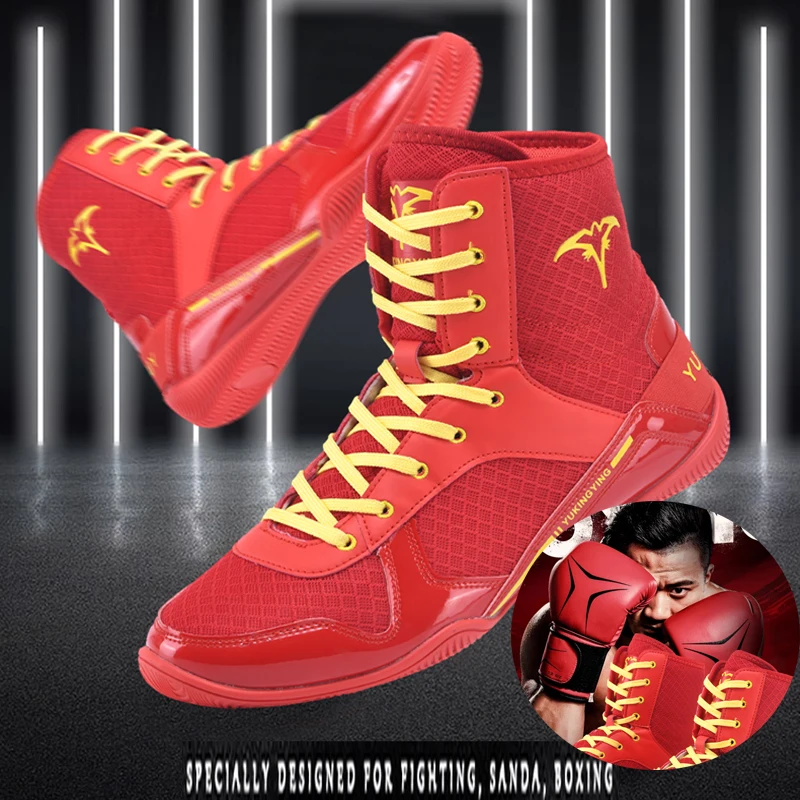 Men wrestling and boxing shoes breathable and slip resistant outdoor sports leisure shoes
