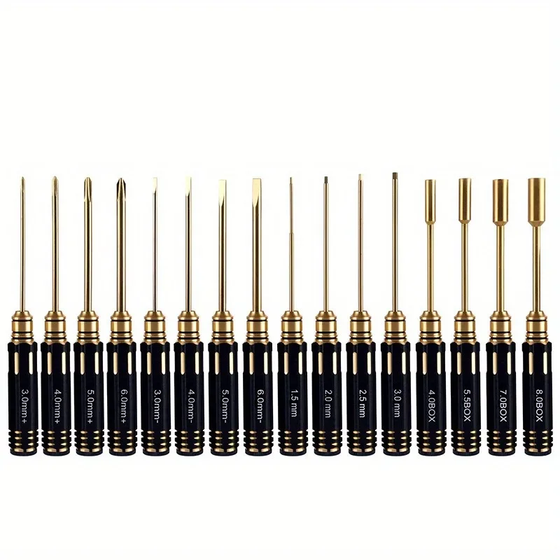 16 Piece Set of Aviation Model Screwdriver High-speed Steel Cloth Wrapped Aviation Model Tool 4