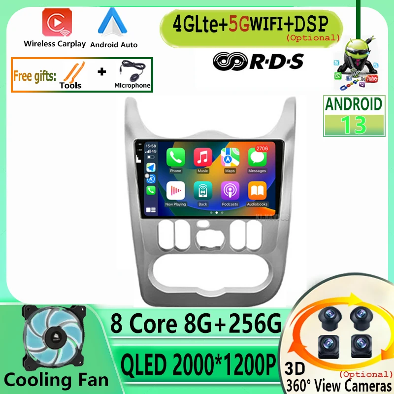 

Android 13 Car Radio Multimedia Video Player For Renault Logan 1 Sandero 2009 - 2015 Stereo Navigation 4G LTE GPS SWC BT