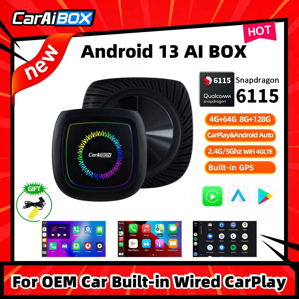 CarAiBOX Android 13 Carplay Ai Box Wireless Carplay Android Auto